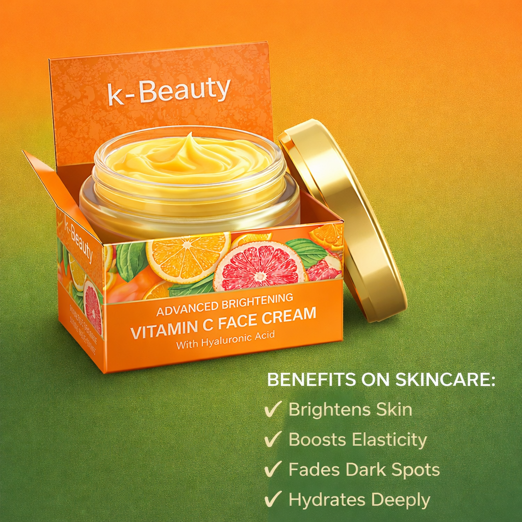 Drybins Vitamin C Advanced Brightening Daily Glow Moisturizing Face Cream for Radiant Skin